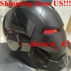 US Now!!! Black Iron Man MK5 Helmet Deformable Voice Control Wearable Mask Boxed