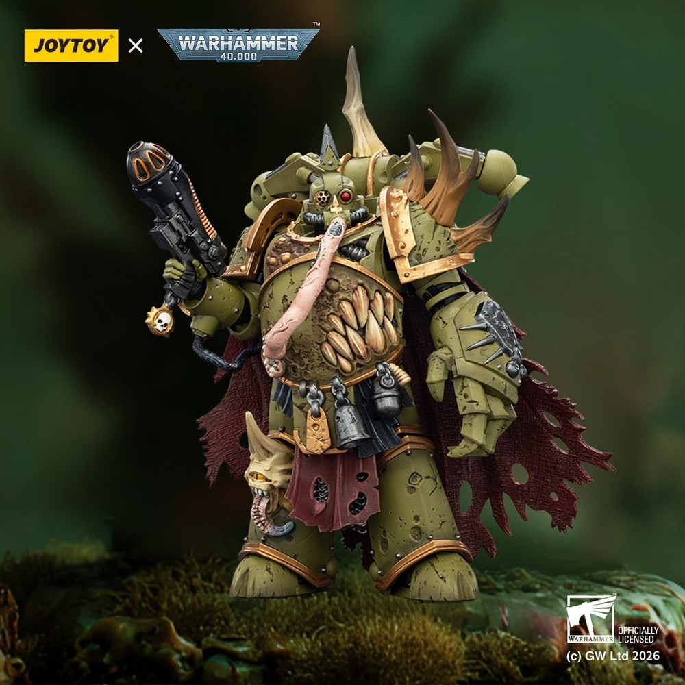 JOYTOY Warhammer 40K 1/18 Death Guard Plague Marine Champion & Plague Marine