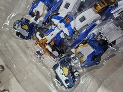 Metal Cardbot S Bluecop Trinity Transforming Robot Figure SAMG Korea Toy Mecha K