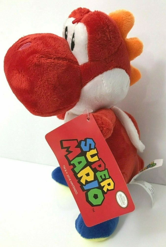 7” Red Yoshi. Super Mario Brothers Plush Nintendo Toy. NWT. Licensed