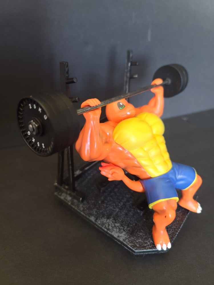 Pokémon Fitness Muscle Man Weight Lifter Charmander Figure