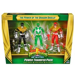NEW! Mighty Morphin Power Rangers POWER TRANSFER PACK 3 Figures Black Red Green