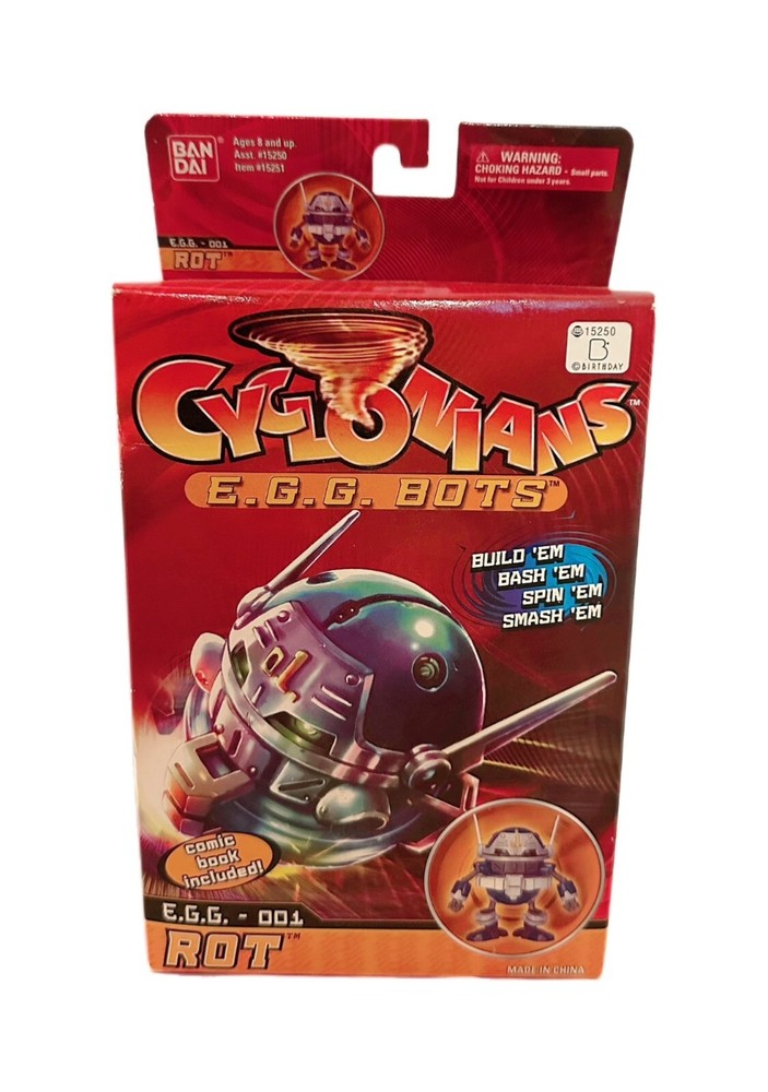 2002 Bandai Cyclonians Rot Robot EGG 001 Transforming Mecha Action Figure