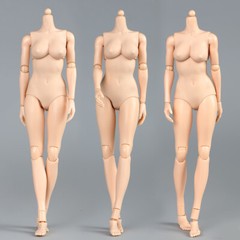 US SOTCK 1:6 Female Pale Skin Large Breast 12inch Flexible Figure Body Model Toy