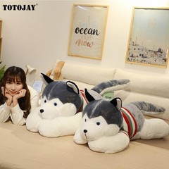 50-120cm Giant Husky Dog Plush Toy Long Pillow Sleeping Cushion Kids Gift
