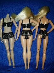 Lace Handmade Lingerie 1/6 Curvy Barbie Doll Kumik Hottoys Bra Panty