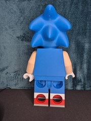 Jumbo XL Sonic Inspired Minifigure 19in 3D Printed Poseable Display Figure