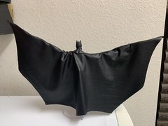 batman mezco one12 custom wired drape leather cape 1:12 NOT FIGURE