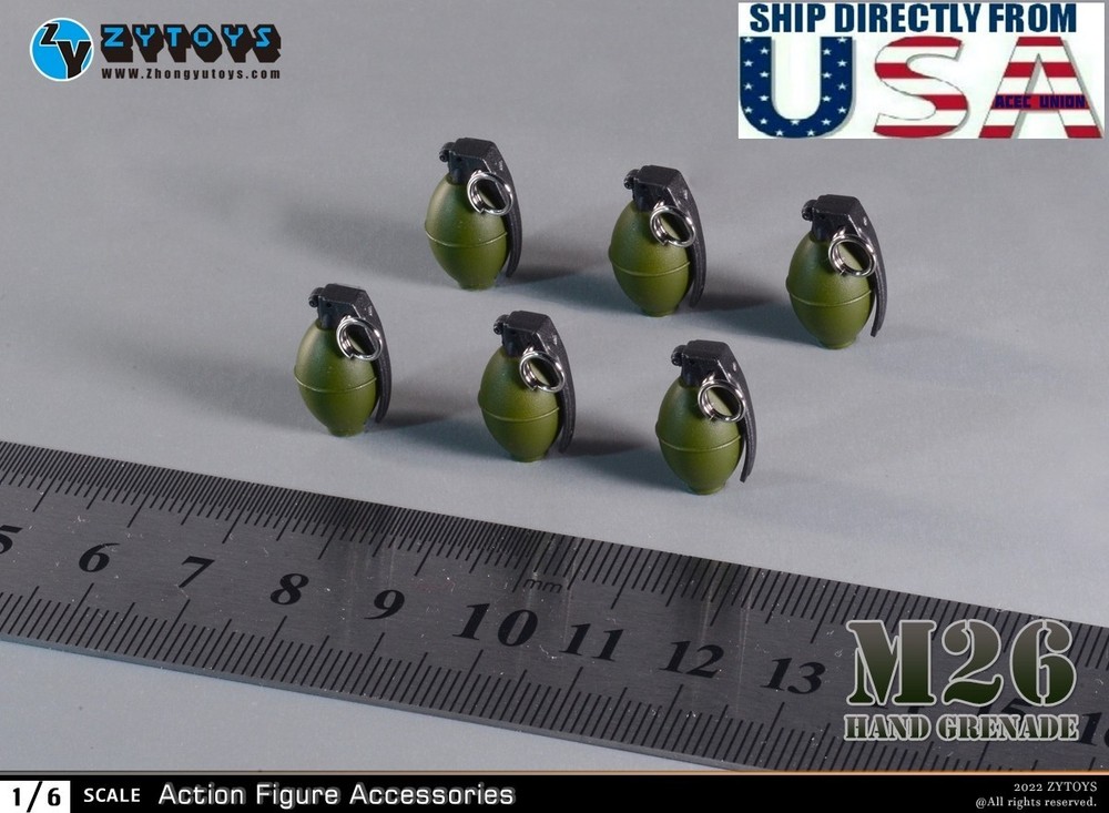 1/6 WWII Soldier M26 Grenade Model Set For 12″ Hot Toys WORLDBOX PHICEN Figure