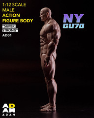 MUFF TOYS ADAM 1/12 Super Flexible Male Action Figure Head 6”Jointed Body Dolls