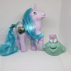 VINTAGE 1987 G1 My Little Pony Princess Sparkle & Bushwoolie Companion Figure