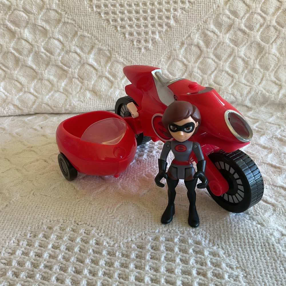 The Incredibles Elasticycle & Elastigirl Vehicle Action Figure NO HANDLEBARS