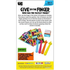 Give 'Em The Finger – Trivia Party Board Game for Family, Adults, and C