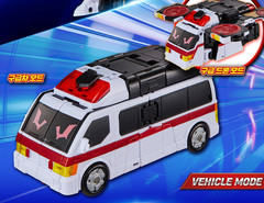 Metal Cardbot W Blood Wing Transforming Robot Ambulance Korea Season 3 NEW