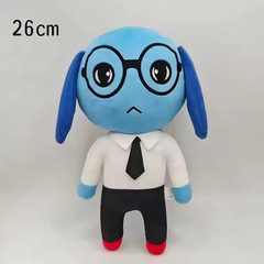 New Horror Animal Hospital Plush Toy Blue Dog Soft Stuffed Cartoon Doll
