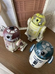 Star Wars 30th Droid Factory Plo Koon R4-F5 Astromech + R4-P17 R3-T7 Figure Lot
