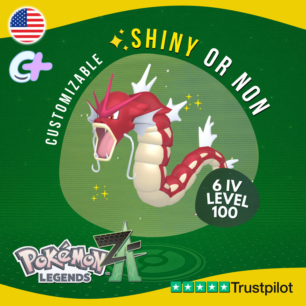 Gyarados Shiny or Non ✨6 IV Pokémon Legends Z-A Competitive Customizable ZA Z A