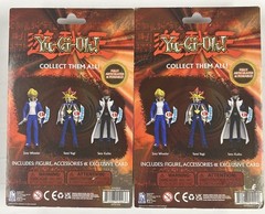 Lot of 2 Yu-Gi-Oh! Action Figures Yami Yugi/ Seto Kaiba CIB W/ Exclusive Card