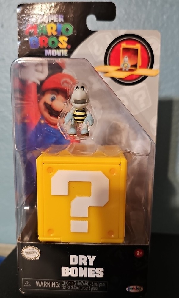Jakks Pacific Super Mario Bros Movie Dry Bones 1.25 in Mini Figure BRAND NEW