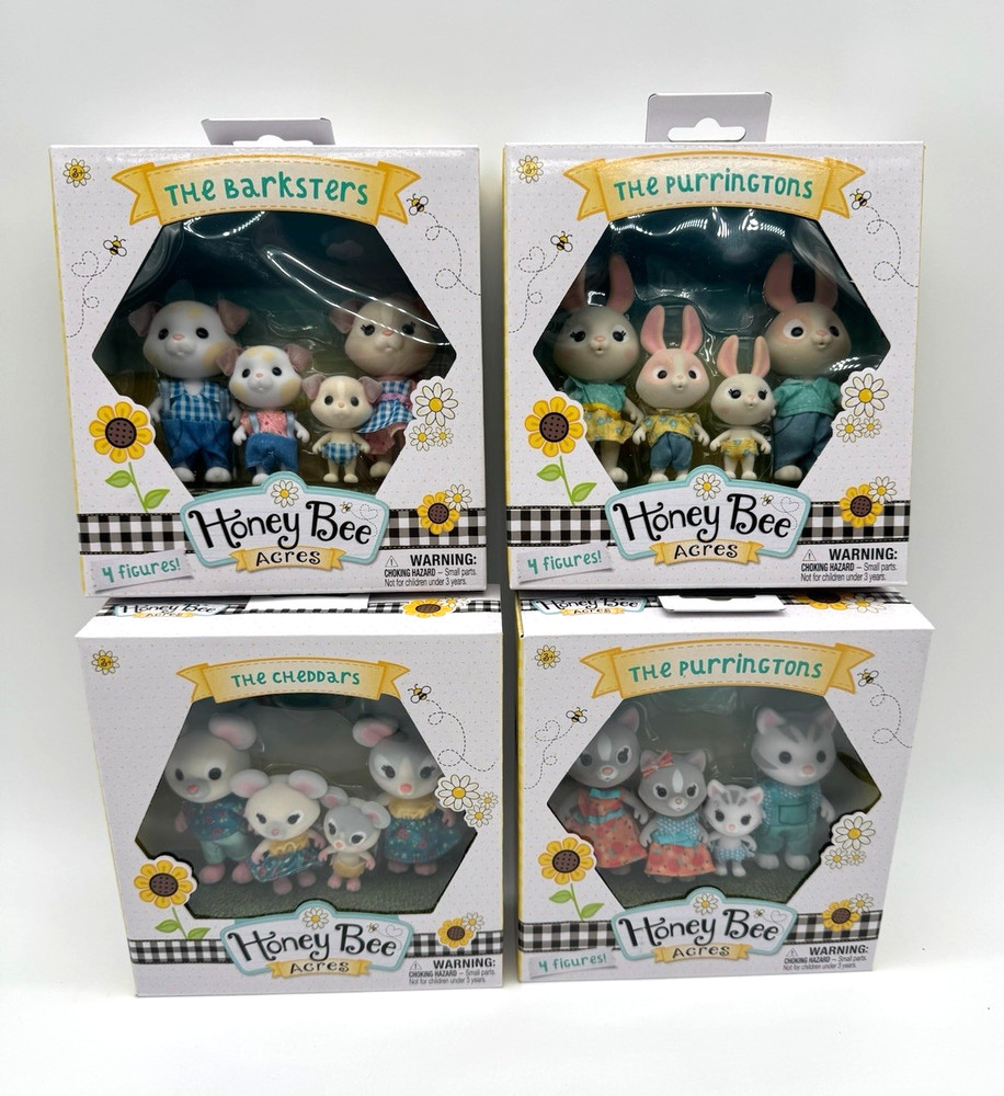 LOT (4) NEW Honey Bee Acres – Barksters, Purringtons, Cheddars, McScampers READ