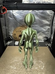 Area 51 Green Alien Action Figure 7” Tall Bronze Silk Version!