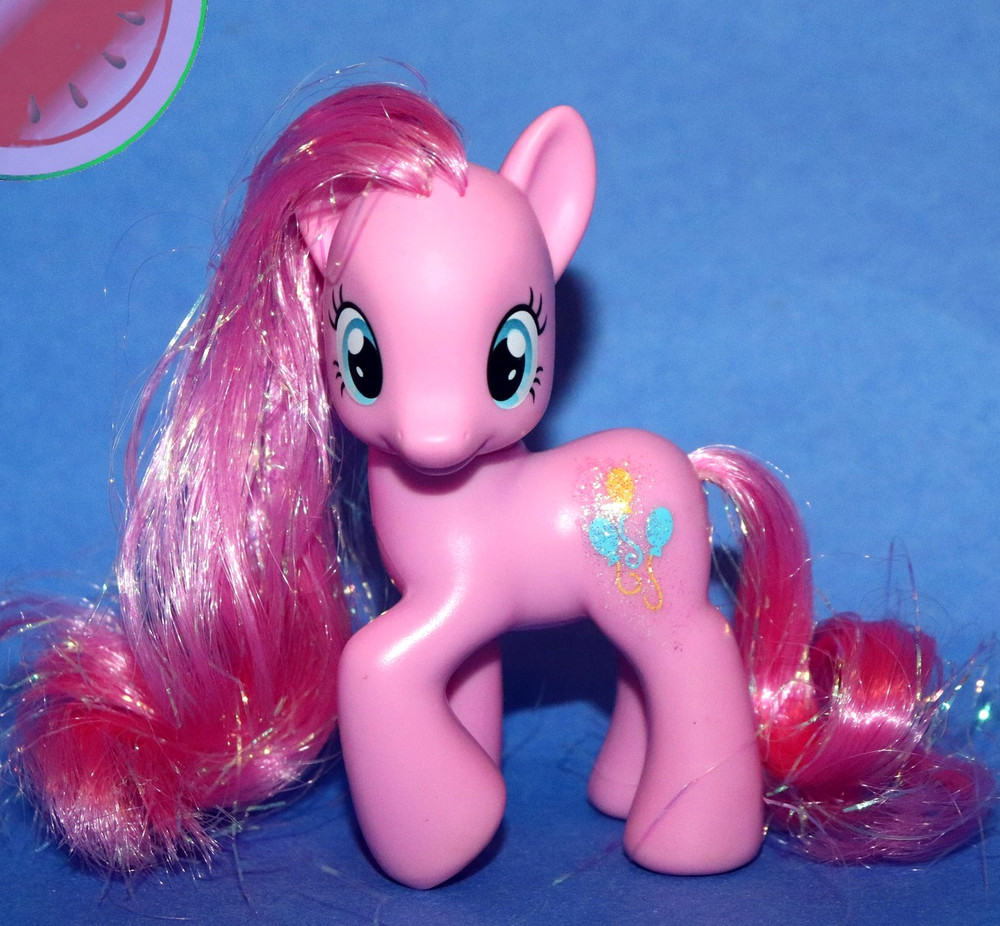 My Little Pony G4 PINKIE PIE 3″ Brushable Canterlot Castle Raised Hoof Tinsel
