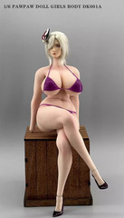PawPaw Doll DK001A 1/6 Female Action Figure Body Powder White No Head InStock