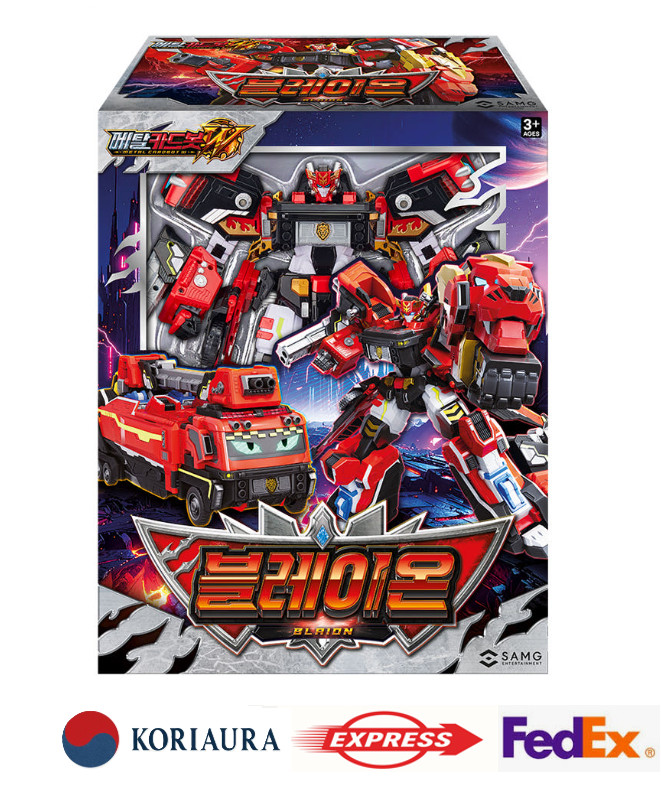 Metal Cardbot W BLAION Red Fire Engine Truck Transforming Robot Car Toy 2025