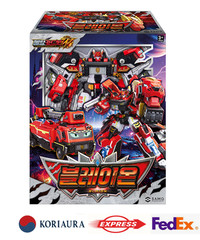 Metal Cardbot W BLAION Red Fire Engine Truck Transforming Robot Car Toy 2025