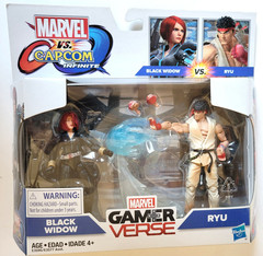 Marvel vs. Capcom Gamerverse Black Widow & Ryu Boxed 4″ Action Figure Hasbro