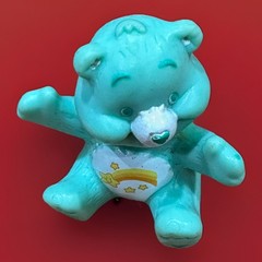 CARE BEARS Good Luck Bright Heart Raccoon Cozy Heart Penguin Action Figures 6pc