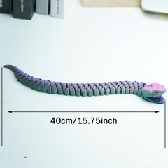 3D Printed Big Headed Snake Model,Articulated Animals Figure,Toys Home Decor