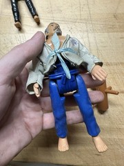 1986 Mr Miyagi Karate Kid Remco Figure Blue Pants Variant BODY SEPARATING