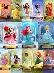 Authentic Disney Princess Create Your World Series Blind Box Figures 4.33inches