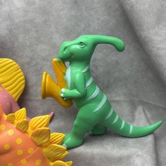 Lot of 5 Ankyo Target Party Animals figures Dinosaurs Purple Pink Red Green B10