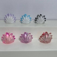 Tu Shan Jiu Wei Hu 9 Nine-Tailed Fox Lot of 6 Six Mini Figures Foxes Pink Purple