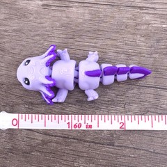 Axolotl Articulated Flexi Fidget Toy 2.5″ – Choose Color – 3D Printed Desk Pet