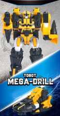 Tobot V Galaxy Detectives Mega Drill Transforming Vehicles Robot Figure Toy