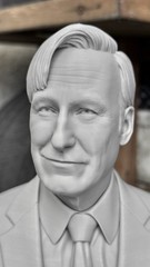 Breaking Bad Saul Goodman 3D Printed Bust 6.75 Inches Gray