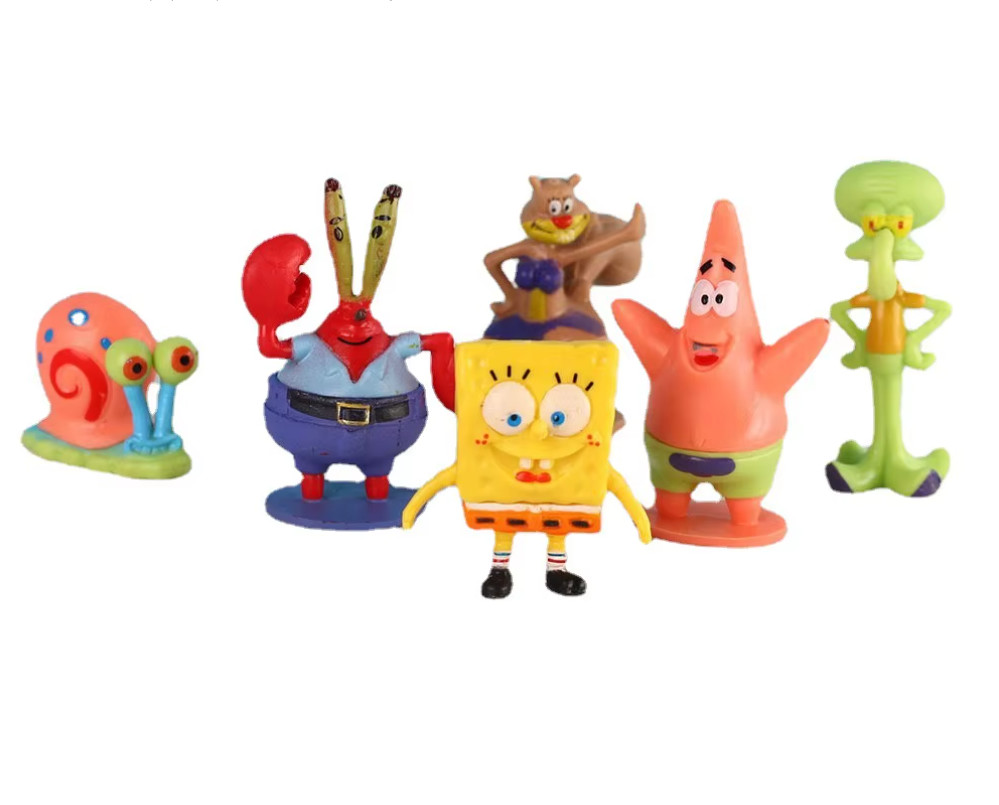 SpongeBob Characters-6 figures-PVC-NEXT DAY FREE SHIPPING