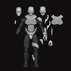 Black Noir The Boys Marvel Legends Unpainted Kit Custom Action Figure 1/12
