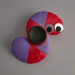 Red & Purple Slither.io BONKERS Collectible Worm With Eyes Fidget Spinner