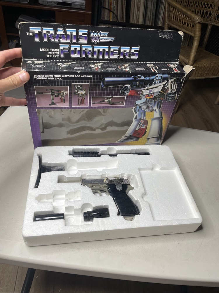 1984 Hasbro Transformers G1 Megatron Box with Styrofoam Incomplete READ