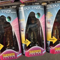 (6) STAR TREK TRANSPORTER SERIES TOS ACTION FIGURES KIRK SPOCK SCOTT UHURA NEW