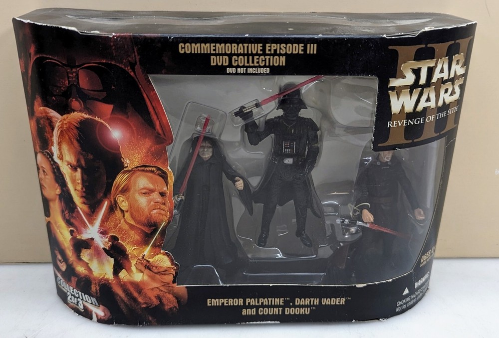 Star Wars III ROTS Commemorative Episode DVD Collection Figures Sith Lords NEW