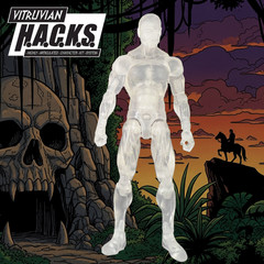 Crystal Clear Male Body Vitruvian H.A.C.K.S. Action Figure Blank 1:18 Scale