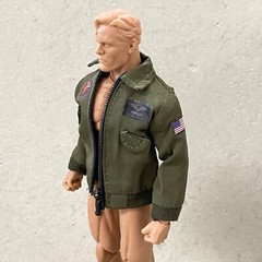 SU-JK-TGM: 1/12 Top Gun Maverick Tom Cruise Zipper Jacket – Green