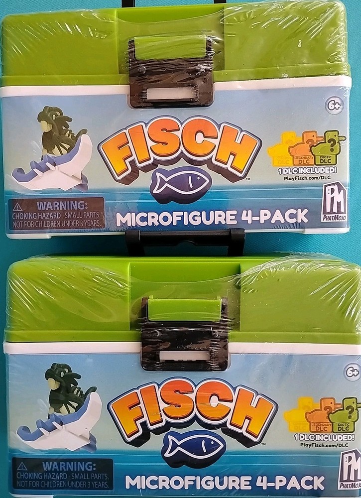 Microfigure 4-pack Micro Tackle boxes Lot Of 2 Approx 6″Each New Sealed Fisch
