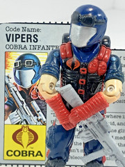VINTAGE GI JOE ARAH COBRA VIPER 1986 COMPLETE WITH CARD HASBRO