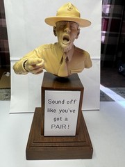 R. Lee Ermey ( “The Gunny”) Military Bust Figurine on Wood Base